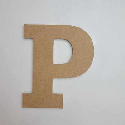 8" Wooden Craft Letter P Unfinished, Rockwell Font, Craft Cutout 1-4" MDF