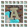 8" Wooden Craft Letter P Unfinished, Rockwell Font, Craft Cutout 1-4" MDF view 2
