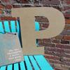 8" Wooden Craft Letter P Unfinished, Rockwell Font, Craft Cutout 1-4" MDF view 3