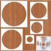 Cyy.lcm 5pcs Reusable Painting Stencils,Plastic Art Craft Templates on Wood Wall Fabric Paper Home Dcor DIY 4" to 12" (Circle) view 1