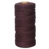 Deep Coffee Macrame Cord Craft Cord Cotton Rope Twisted Macrame Yarn DIY Knitting Plant Hangers Wall Hangings Christmas Wedding Decor 3mm x 328 Feet view 1