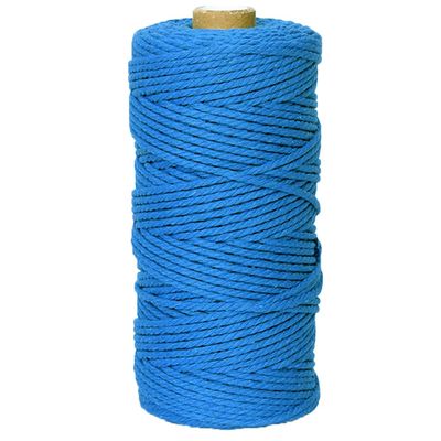 Peacock Blue Macrame Cord Craft Cord Cotton Rope Twisted Macrame Yarn DIY Knitting Plant Hangers Wall Hangings Christmas Wedding Decor 3mm x 328 Feet