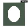 3x5 Mat For 6x7.5 Frame - Precut Hunter Green Oval Shaped Photo Mat Board Opening - Acid Free Matte and Bevel Cut for Family Photos, Pack of 1 Matboard Show Kit With Acid Free Backing & Clear Bag view 2