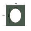 3x5 Mat For 6x7.5 Frame - Precut Hunter Green Oval Shaped Photo Mat Board Opening - Acid Free Matte and Bevel Cut for Family Photos, Pack of 1 Matboard Show Kit With Acid Free Backing & Clear Bag view 3