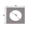 5x5 Mat For 7x7 Frame - Precut Charcoal Grey Circle Shaped Photo Mat Board Opening - Acid Free Matte and Bevel Cut for Family Photos, Pack of 1 Matboard Show Kit With Acid Free Backing & Clear Bag view 3