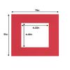 5x5 Mat for 7x7 Frame - Precut Cardinal Red Square Shaped Photo Mat Board Opening - Acid Free Matte and Bevel Cut for Family Photos, Pack of 10 Matboards Show Kit with Acid Free Backings & Clear Bags view 3