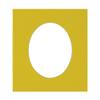 3x5 Mat For 6x7.5 Frame - Precut Yellow Oval Shaped Photo Mat Board Opening - Acid Free Matte and Bevel Cut for Family Photos, Pack of 1 Matboard Show Kit With Acid Free Backing & Clear Bag view 1