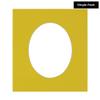 3x5 Mat For 6x7.5 Frame - Precut Yellow Oval Shaped Photo Mat Board Opening - Acid Free Matte and Bevel Cut for Family Photos, Pack of 1 Matboard Show Kit With Acid Free Backing & Clear Bag view 2