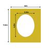 3x5 Mat For 6x7.5 Frame - Precut Yellow Oval Shaped Photo Mat Board Opening - Acid Free Matte and Bevel Cut for Family Photos, Pack of 1 Matboard Show Kit With Acid Free Backing & Clear Bag view 3