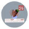 4x5 Mat For 7x7 Frame - Precut Mid Grey Heart Shaped Photo Mat Board Opening - Acid Free Matte and Bevel Cut for Family Photos, Pack of 25 Matboards Show Kit With Acid Free Backings & Clear Bags view 1