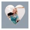 4x5 Mat For 7x7 Frame - Precut Mid Grey Heart Shaped Photo Mat Board Opening - Acid Free Matte and Bevel Cut for Family Photos, Pack of 25 Matboards Show Kit With Acid Free Backings & Clear Bags view 4