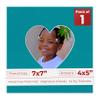 4x5 Mat for 7x7 Frame - Precut Teal Blue Heart Shaped Photo Mat Board Opening - Acid Free Matte and Bevel Cut for Family Photos, Pack of 1 Matboard Show Kit with Acid Free Backing & Clear Bag view 1