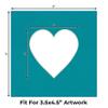 4x5 Mat for 7x7 Frame - Precut Teal Blue Heart Shaped Photo Mat Board Opening - Acid Free Matte and Bevel Cut for Family Photos, Pack of 1 Matboard Show Kit with Acid Free Backing & Clear Bag view 2