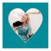 4x5 Mat for 7x7 Frame - Precut Teal Blue Heart Shaped Photo Mat Board Opening - Acid Free Matte and Bevel Cut for Family Photos, Pack of 1 Matboard Show Kit with Acid Free Backing & Clear Bag view 4