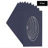 3x5 Mat For 6x7.5 Frame - Precut Navy Oval Shaped Photo Mat Board Opening - Acid Free Matte and Bevel Cut for Family Photos, Pack of 10 Matboards Show Kit With Acid Free Backings & Clear Bags view 2