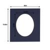 3x5 Mat For 6x7.5 Frame - Precut Navy Oval Shaped Photo Mat Board Opening - Acid Free Matte and Bevel Cut for Family Photos, Pack of 10 Matboards Show Kit With Acid Free Backings & Clear Bags view 3