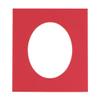 3x5 Mat For 6x7.5 Frame - Precut Cardinal Red Oval Shaped Photo Mat Board Opening - Acid Free Matte and Bevel Cut for Family Photos, Pack of 1 Matboard Show Kit With Acid Free Backing & Clear Bag view 1
