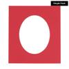 3x5 Mat For 6x7.5 Frame - Precut Cardinal Red Oval Shaped Photo Mat Board Opening - Acid Free Matte and Bevel Cut for Family Photos, Pack of 1 Matboard Show Kit With Acid Free Backing & Clear Bag view 2