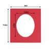 3x5 Mat For 6x7.5 Frame - Precut Cardinal Red Oval Shaped Photo Mat Board Opening - Acid Free Matte and Bevel Cut for Family Photos, Pack of 1 Matboard Show Kit With Acid Free Backing & Clear Bag view 3