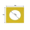 5x5 Mat For 7x7 Frame - Precut Yellow Circle Shaped Photo Mat Board Opening - Acid Free Matte and Bevel Cut for Family Photos, Pack of 1 Matboard Show Kit With Acid Free Backing & Clear Bag view 3
