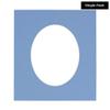 3x5 Mat For 6x7.5 Frame - Precut Brittany Blue Oval Shaped Photo Mat Board Opening - Acid Free Matte and Bevel Cut for Family Photos, Pack of 1 Matboard Show Kit With Acid Free Backing & Clear Bag view 2