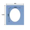 3x5 Mat For 6x7.5 Frame - Precut Brittany Blue Oval Shaped Photo Mat Board Opening - Acid Free Matte and Bevel Cut for Family Photos, Pack of 1 Matboard Show Kit With Acid Free Backing & Clear Bag view 3