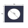 5x5 Mat For 7x7 Frame - Precut Navy Circle Shaped Photo Mat Board Opening - Acid Free Matte and Bevel Cut for Family Photos, Pack of 1 Matboard Show Kit With Acid Free Backing & Clear Bag view 3