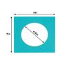 5x5 Mat For 7x7 Frame - Precut Aquamarine Blue Circle Shaped Photo Mat Board Opening - Acid Free Matte and Bevel Cut for Family Photos, Pack of 1 Matboard Show Kit With Acid Free Backing & Clear Bag view 3