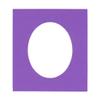 3x5 Mat For 6x7.5 Frame - Precut Purple Oval Shaped Photo Mat Board Opening - Acid Free Matte and Bevel Cut for Family Photos, Pack of 1 Matboard Show Kit With Acid Free Backing & Clear Bag view 1