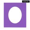 3x5 Mat For 6x7.5 Frame - Precut Purple Oval Shaped Photo Mat Board Opening - Acid Free Matte and Bevel Cut for Family Photos, Pack of 1 Matboard Show Kit With Acid Free Backing & Clear Bag view 2