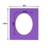 3x5 Mat For 6x7.5 Frame - Precut Purple Oval Shaped Photo Mat Board Opening - Acid Free Matte and Bevel Cut for Family Photos, Pack of 1 Matboard Show Kit With Acid Free Backing & Clear Bag view 3
