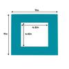 5x5 Mat For 7x7 Frame - Precut Teal Blue Square Shaped Photo Mat Board Opening - Acid Free Matte and Bevel Cut for Family Photos, Pack of 1 Matboard Show Kit With Acid Free Backing & Clear Bag view 3