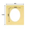 3x5 Mat For 6x7.5 Frame - Precut Soft Yellow Oval Shaped Photo Mat Board Opening - Acid Free Matte and Bevel Cut for Family Photos, Pack of 10 Matboards Show Kit With Acid Free Backings & Clear Bags view 3
