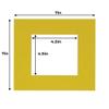 5x5 Mat For 7x7 Frame - Precut Yellow Square Shaped Photo Mat Board Opening - Acid Free Matte and Bevel Cut for Family Photos, Pack of 1 Matboard Show Kit With Acid Free Backing & Clear Bag view 3