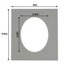 3x5 Mat For 6x7.5 Frame - Precut Mid Grey Oval Shaped Photo Mat Board Opening - Acid Free Matte and Bevel Cut for Family Photos, Pack of 10 Matboards Show Kit With Acid Free Backings & Clear Bags view 3