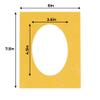 3x5 Mat For 6x7.5 Frame - Precut Bright Yellow Oval Shaped Photo Mat Board Opening - Acid Free Matte and Bevel Cut for Family Photos, Pack of 10 Matboards Show Kit With Acid Free Backings & Clear Bags view 3
