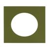 5x5 Mat For 7x7 Frame - Precut Dill Green Circle Shaped Photo Mat Board Opening - Acid Free Matte and Bevel Cut for Family Photos, Pack of 1 Matboard Show Kit With Acid Free Backing & Clear Bag view 1