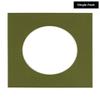 5x5 Mat For 7x7 Frame - Precut Dill Green Circle Shaped Photo Mat Board Opening - Acid Free Matte and Bevel Cut for Family Photos, Pack of 1 Matboard Show Kit With Acid Free Backing & Clear Bag view 2