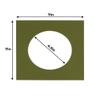 5x5 Mat For 7x7 Frame - Precut Dill Green Circle Shaped Photo Mat Board Opening - Acid Free Matte and Bevel Cut for Family Photos, Pack of 1 Matboard Show Kit With Acid Free Backing & Clear Bag view 3