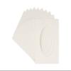 3x5 Mat For 6x7.5 Frame - Precut Oyster Shell White Oval Shaped Photo Mat Board Opening - Acid Free Matte Bevel Cut for Family Photos, Pack of 25 Matboards Kit With Acid Free Backings & Clear Bags view 1