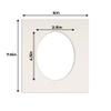 3x5 Mat For 6x7.5 Frame - Precut Oyster Shell White Oval Shaped Photo Mat Board Opening - Acid Free Matte Bevel Cut for Family Photos, Pack of 25 Matboards Kit With Acid Free Backings & Clear Bags view 3