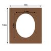 3x5 Mat For 6x7.5 Frame - Precut Aged Oak Brown Oval Shaped Photo Mat Board Opening - Acid Free Matte and Bevel Cut for Family Photos, Pack of 1 Matboard Show Kit With Acid Free Backing & Clear Bag view 3