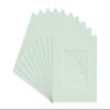 5x5 Mat for 7x7 Frame - Precut Honeydew Green Square Shaped Photo Mat Board Opening - Acid Free Matte Bevel Cut for Family Photos, Pack of 10 Matboards Show Kit with Acid Free Backings & Clear Bags view 1