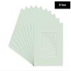 5x5 Mat for 7x7 Frame - Precut Honeydew Green Square Shaped Photo Mat Board Opening - Acid Free Matte Bevel Cut for Family Photos, Pack of 10 Matboards Show Kit with Acid Free Backings & Clear Bags view 2