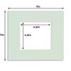 5x5 Mat for 7x7 Frame - Precut Honeydew Green Square Shaped Photo Mat Board Opening - Acid Free Matte Bevel Cut for Family Photos, Pack of 10 Matboards Show Kit with Acid Free Backings & Clear Bags view 3