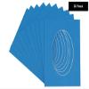 3x5 Mat For 6x7.5 Frame - Precut Bay Blue Oval Shaped Photo Mat Board Opening - Acid Free Matte and Bevel Cut for Family Photos, Pack of 25 Matboards Show Kit With Acid Free Backings & Clear Bags view 2