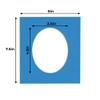 3x5 Mat For 6x7.5 Frame - Precut Bay Blue Oval Shaped Photo Mat Board Opening - Acid Free Matte and Bevel Cut for Family Photos, Pack of 25 Matboards Show Kit With Acid Free Backings & Clear Bags view 3