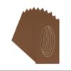 3x5 Mat For 6x7.5 Frame - Precut Aged Oak Brown Oval Shaped Photo Mat Board Opening - Acid Free Matte Bevel Cut for Family Photos, Pack of 25 Matboards Show Kit With Acid Free Backings & Clear Bags view 1