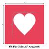 4x5 Mat for 7x7 Frame - Precut Cardinal Red Heart Shaped Photo Mat Board Opening - Acid Free Matte and Bevel Cut for Family Photos, Pack of 25 Matboards Show Kit with Acid Free Backings & Clear Bags view 2