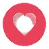4x5 Mat for 7x7 Frame - Precut Cardinal Red Heart Shaped Photo Mat Board Opening - Acid Free Matte and Bevel Cut for Family Photos, Pack of 25 Matboards Show Kit with Acid Free Backings & Clear Bags view 3
